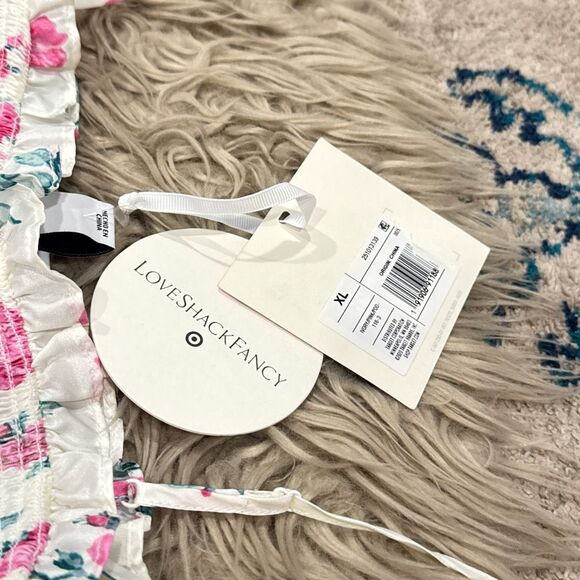 NWT loveshackfancy x target collab tiered floral spaghetti strap dress size XL - Picture 3 of 6